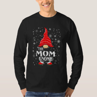 The Mom Gnome Matching Family Group Christmas Paja T-shirt