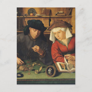 The Money Lender en his Wife, 1514 Briefkaart