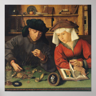 The Money Lender en his Wife, 1514 Poster