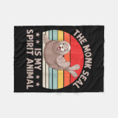 The Monk Seal Is My Srit Animal Caribbean Monk Sea Fleece Deken (Voorkant (Horizontaal))