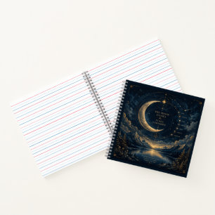 The Moon Guides Celestial Moon & Stars Kunst Notitieboek
