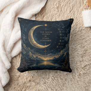 The Moon Guides Hemelse Maan & Sterren Kunst Kussen