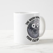 The Moon Happy Face Personalized Custom Giant Mug Extra Grote Beker (Voorkant rechts)