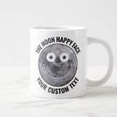 The Moon Happy Face Personalized Custom Giant Mug Extra Grote Beker (Rechts)