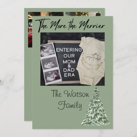 The More The Merrier Holiday Card Feestdagenkaart (Voorkant / Achterkant)