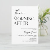 The Morning After Minimalist Post Wedding Brunch Kaart (Staand voorkant)