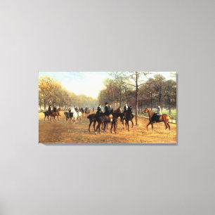 The Morning Ride, Rotten Row, Hyde Park, 1894 (oli Canvas Afdruk
