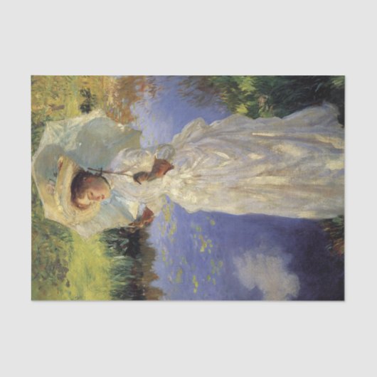 The Morning Walk van John Singer Sargent Tissuepapier (Voorkant)
