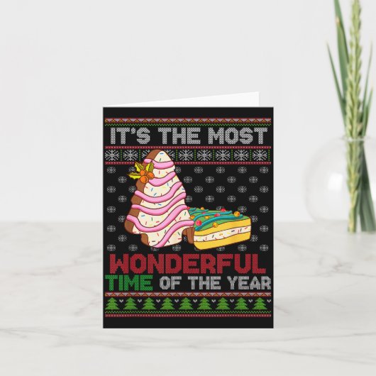 The Most Wonderful Time Of The Year Christmas Tree Kaart (Voorkant)