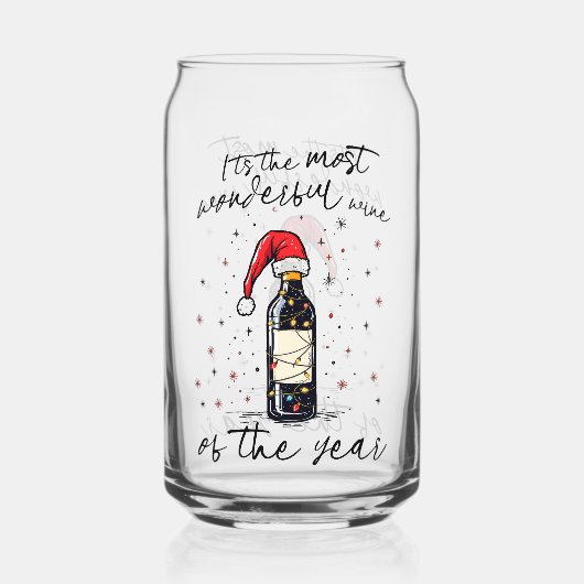 The Most Wonderful Wine of the Year Blikvorm Glas (Voorkant)