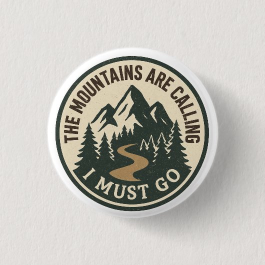 The Mountains Are Calling – Adventure Hiking Badge (Devant)
