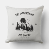 The mountains are calling and here we go kussen (Voorkant)