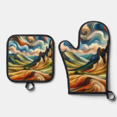 The Mountains Ovenwant & Pannenlap Set (Voorkant)