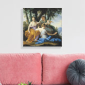 The Muses, Clio, Europe en Thalia, c.1652-55 Canvas Afdruk (Insitu (Woonkamer))