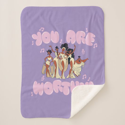 The Muses - You Are Worthy Sherpa Blanket Sherpa Deken (Voorkant)