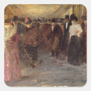 The Music Hall, c.1890 Vierkante Sticker