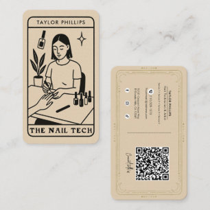 The Nail Tech Mystical Tarot Sociale Media QR Visitekaartje