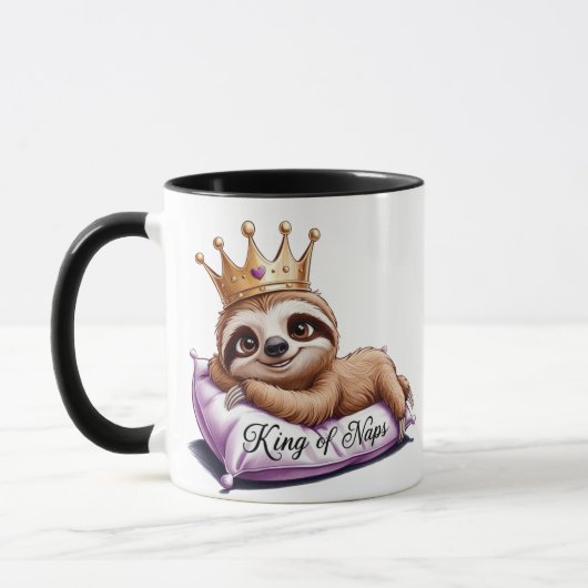 The Nap King - Een stijlvolle luiaard! Mok (Links)