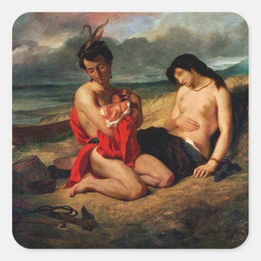 The Natchez, c.1823-35 Vierkante Sticker (Voorkant)