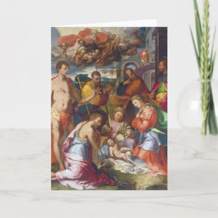 The Natitivity, 1534 (olie op het paneel) Feestdagen Kaart
