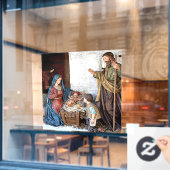 THE NATIVITY: MARY, JOSEPH, JESUS AND SHEPHERD BOY RAAMSTICKER (Cafe Raam)