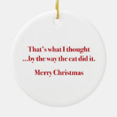 The Naughty Vizsla Kerstmis Ornament (Achterkant)