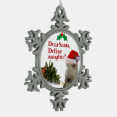 The Naughty Wire Fox Terrier-kerstversiering Tin Sneeuwvlok Ornament (Links)