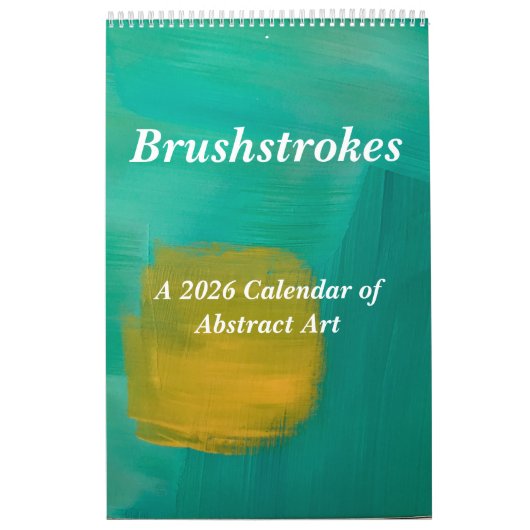 The New 2026 Brushstrokes Single Page Calendar Kalender (Hoes)