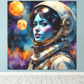 THE NEW WORLD MAN 2 CANVAS AFDRUK (Insitu (Houten vloer))