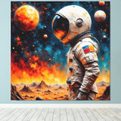 THE NEW WORLD MAN CANVAS AFDRUK (Insitu (Houten vloer))