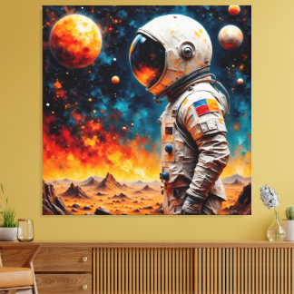 THE NEW WORLD MAN CANVAS AFDRUK