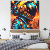 THE NEW WORLD MAN CANVAS AFDRUK (Insitu (Slaapkamer))