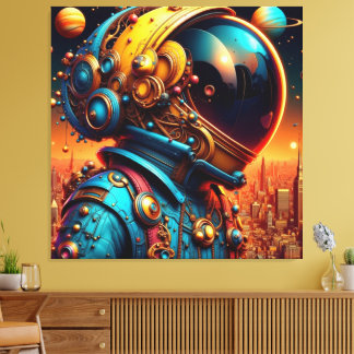 THE NEW WORLD MAN CANVAS AFDRUK