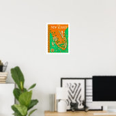 The New Yorker - Floride 12x16 Impression (Bureau à domicile)
