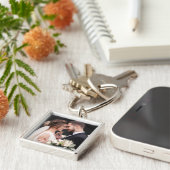 The Newlyweds Custom Photo Sleutelhanger (Zijkant)