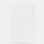 The Night Before Champagne Tower Rehearsal Dinner Acryl Bord (Hoek)