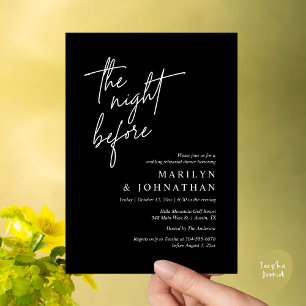 The Night Before, Modern huwelijks-oefendiner Kaart
