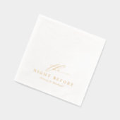 The Night Before Modern Rehearsal Dinner Wedding Folie Servetten (Links)