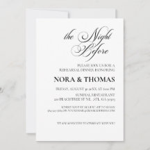 The Night Before Rehearsal Dinner Invitation