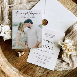 The Night Before Rehearsal Dinner Invitation Kaart