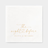 The Night Before Rehearsal Dinner Wedding Gold (Recto)