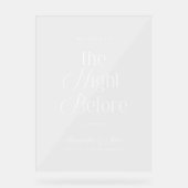 The Night Before Rehearsal Dinner Welcome Sign (Recto)