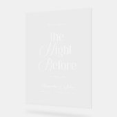 The Night Before Rehearsal Dinner Welcome Sign (Angle)