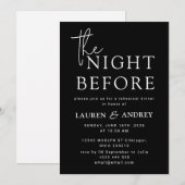 The Night Before Wedding Invitation (Devant / Derrière)