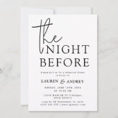 The Night Before Wedding Invitation (Devant)