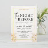 The Night Before Wedding Invitation Kaart (Staand voorkant)