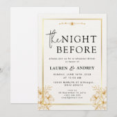 The Night Before Wedding Invitation Kaart (Voorkant / Achterkant)