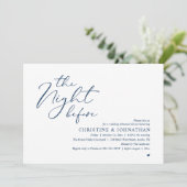 The Night Before Wedding Rehearsal Romantic Dinner Kaart (Staand voorkant)