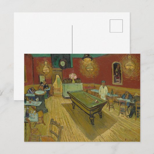 The Night Cafe van Van Gogh Briefkaart (Voorkant / Achterkant)