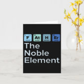 The Noble Element Science Chemistry Fathers Day Gi Kaart (Gele Bloem)